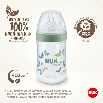 Babyflasche for Nature, grün, 0-6 Monate, 260ml, 1 St NUK