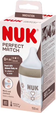Babyflasche Perfect Match, braun, 0-6 Monate, 150ml, 1 St NUK