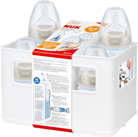 Babyflaschen Disney First Choice Tem. Control 0-6 Monate, 4tlg Starterset, 1 St NUK