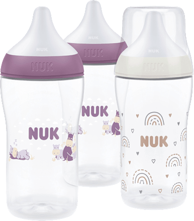 Geschenkset Babyflaschen Perfect Match lila/weiß 3tlg, 260 ml, 1 St