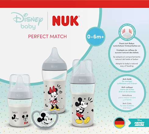 Geschenkset Babyflaschen & Schnuller Perfect Match Disney Mickey Mouse 4tlg, 1 St