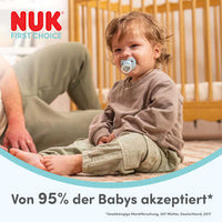 Schnuller First Choice Classic Day & Night Silikon, blau, 0-6 Monate, 1 St