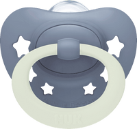 Schnuller First Choice Classic Day & Night Silikon, blau, 0-6 Monate, 1 St