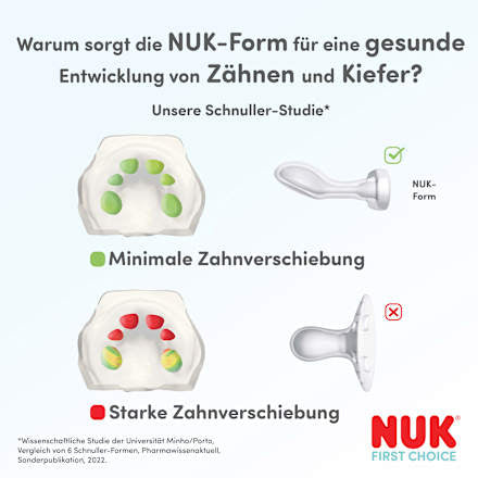 Schnuller First Choice Classic Day & Night Silikon, blau, 0-6 Monate, 1 St