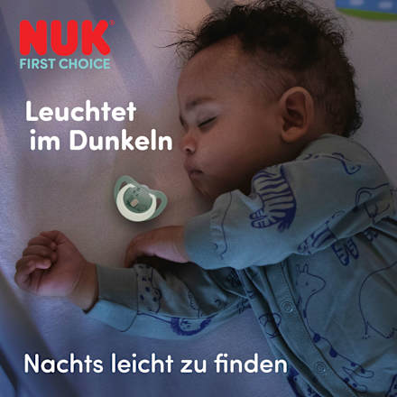 Schnuller First Choice Night Silikon, grün/blau, 18-36 Monate, 2 St