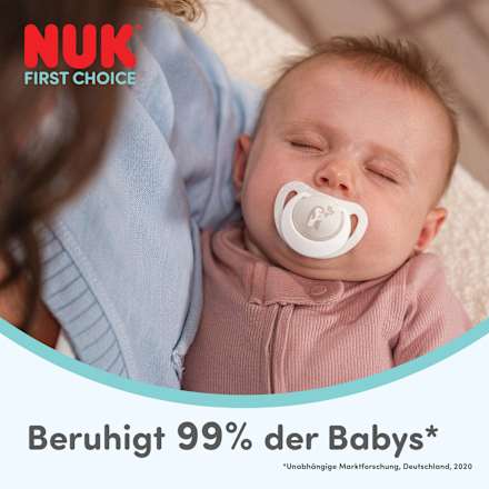 Schnuller First Choice Silikon, grün/blau, 18-36 Monate, 2 St