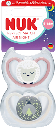 Schnuller Perfect Match Air Night Silikon, 6-18 Monate, 2 St