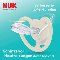Schnuller Perfect Match Air Night Silikon, blau/weiß, 18-36 Monate, 2 St
