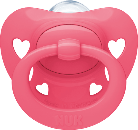 Schnuller Signature Silikon, gelb/pink, ab 18 Monate, 2 St NUK