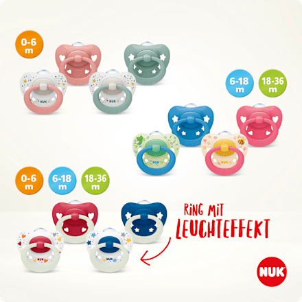 Signature Siliconen Fopspeen, groen/blauw, 6-18 maanden, 2 stuks