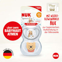 Schnuller Space Disney Silikon, grau/weiß, Gr.1, 0-6 Monate, 2 St NUK