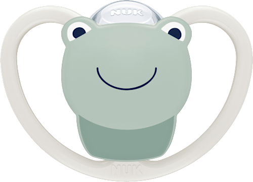 Schnuller Space Silikon, beige/blau, 0-6 Monate, 2 St NUK