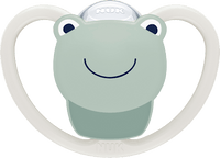 Schnuller Space Silikon, beige/blau, 0-6 Monate, 2 St NUK