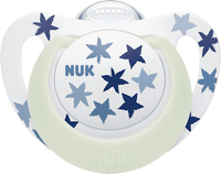 Schnuller Star Day & Night Silikon, grün/blau, Gr.3, 18-36 Monate, 2 St NUK
