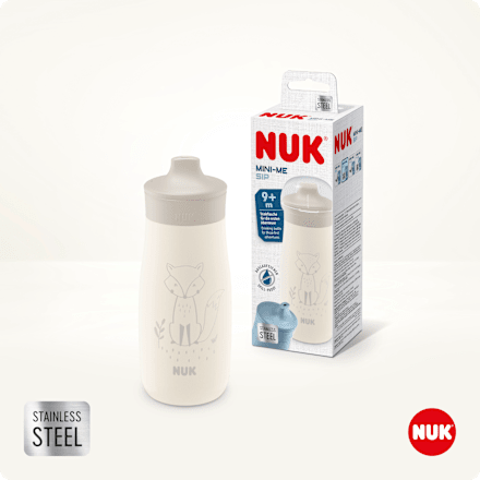 Kinderdrinkfles van roestvrij staal Mini-Me beige, 300 ml, 1 stuk