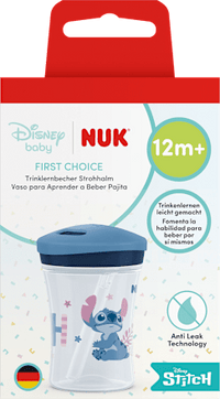 NUK Trinkhalmbecher First Choice Disney blau, ab 8. Monat, 230 ml, 1 St