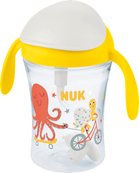 Drinkrietje beker Motion Cup geel, 230 ml, 1 st.