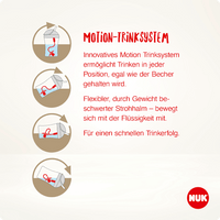 Drinkrietje beker Motion Cup geel, 230 ml, 1 st.