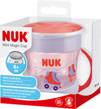 Trinklernbecher Evolution Mini Magic Cup rot/lila, 160 ml, 1 St NUK