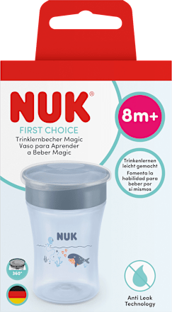 NUK Trinklernbecher First Choice Magic anthrazit, ab 8. Monat, 230 ml, 1 St