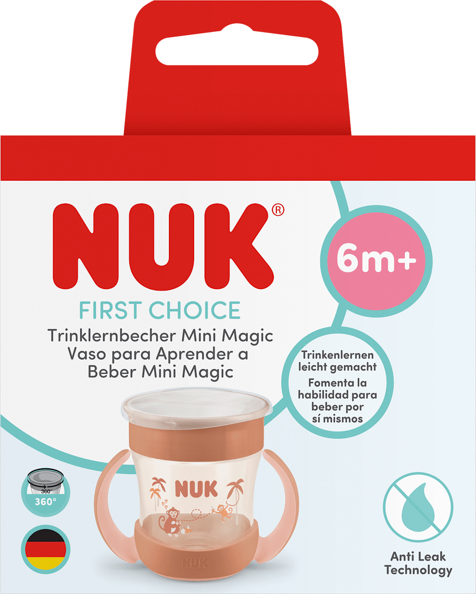 NUK Trinklernbecher First Choice Mini Magic orange, ab 6. Monat, 160 ml, 1 St