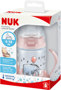 Trinklernflasche First Choice Disney Temperature Control , rosa, 6-18 Monate, 150ml, 1 St NUK