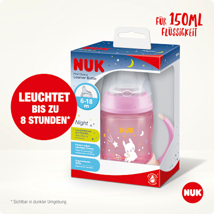 Trinklernflasche Night, rosa, ab 6 Monaten, 150ml, 1 St NUK