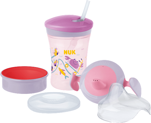 Evolution drinkset, rood/paars, vanaf 6 maanden, 3 stuks