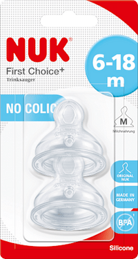 Trinksauger First Choice+ Silikon, Gr. M (Milch), 6-18 Monate, 2 St NUK