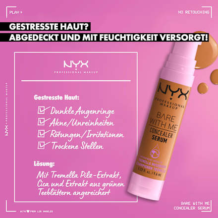 Concealer Serum Bare With Me Beige 04, 9,6 ml NYX PROFESSIONAL MAKEUP