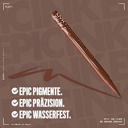 Eyeliner Epic Ink Liner 05 Graham Cracker, 1 ml NYX PROFESSIONAL MAKEUP