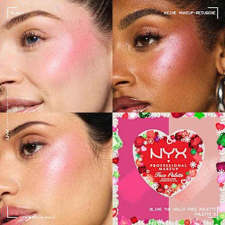 NYX PROFESSIONAL MAKEUP Farbpalette XMAS 02 Gem it out pink, 10 g