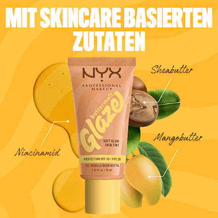 Foundation Buttermelt Glaze mit LSF 30, 02 Vanilla Bean Butta, 30 ml