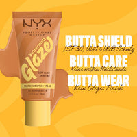 Foundation Buttermelt Glaze mit LSF 30, 04 Almond Butta, 30 ml