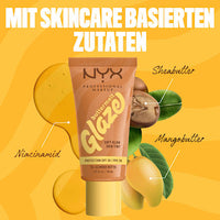 Foundation Buttermelt Glaze mit LSF 30, 04 Almond Butta, 30 ml