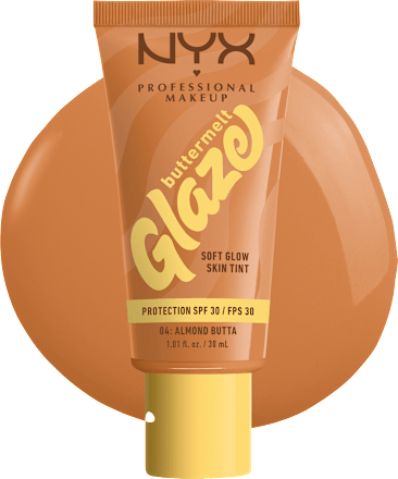 Foundation Buttermelt Glaze mit LSF 30, 04 Almond Butta, 30 ml
