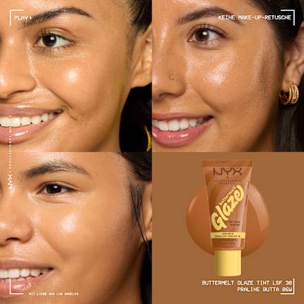 Foundation Buttermelt Glaze mit LSF 30, 06 Praline Butta, 30 ml