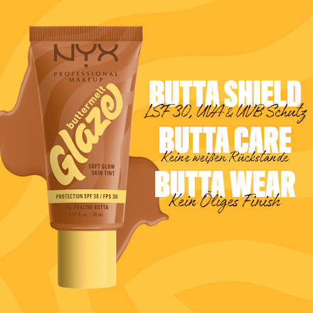 Foundation Buttermelt Glaze mit LSF 30, 06 Praline Butta, 30 ml