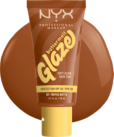 Foundation Buttermelt Glaze mit LSF 30, 07 Toffee Butta, 30 ml