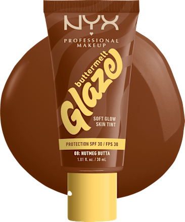 Foundation Buttermelt Glaze mit LSF 30, 08 Nutmeg Butta, 30 ml