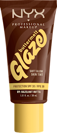 Foundation Buttermelt Glaze met SPF 30, 09 Hazelnoot Butta, 30 ml
