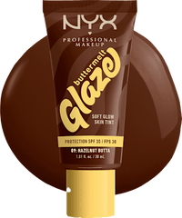 Foundation Buttermelt Glaze met SPF 30, 09 Hazelnoot Butta, 30 ml