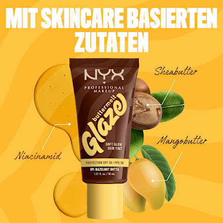 Foundation Buttermelt Glaze met SPF 30, 09 Hazelnoot Butta, 30 ml