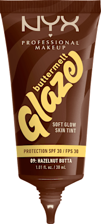 Foundation Buttermelt Glaze met SPF 30, 09 Hazelnoot Butta, 30 ml