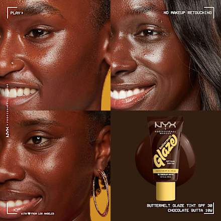 Foundation Buttermelt Glaze met SPF 30, 10 Chocolade Butta, 30 ml