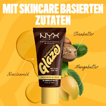 Foundation Buttermelt Glaze met SPF 30, 10 Chocolade Butta, 30 ml