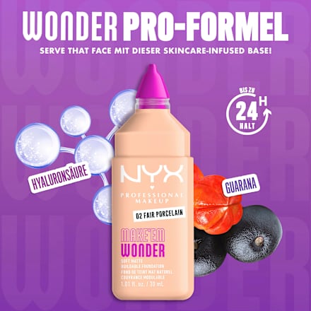 Foundation Make 'EM Wonder 02 Fair Pocelain, 30 ml