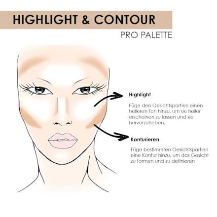Highlight & Contouring Pro Palette 01, 21,6 g NYX PROFESSIONAL MAKEUP