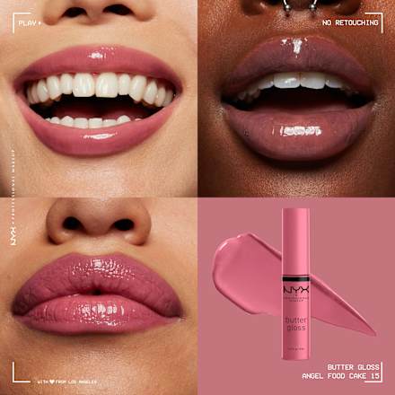 Lipgloss Butter 15  Angel Food Cake, 8 ml NYX PROFESSIONAL MAKEUP