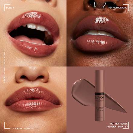 Lipgloss Butter 17 Ginger Snap, 8 ml NYX PROFESSIONAL MAKEUP